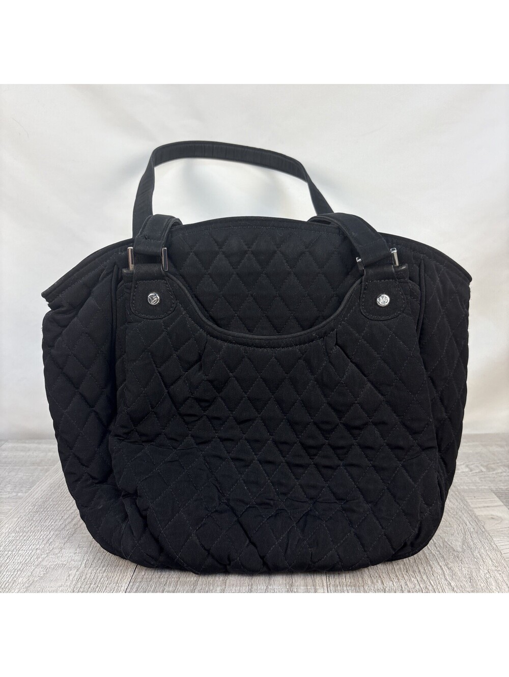 Vera Bradley Microfiber Glenna Satchel Bag – Classic Black & Leopard - Picture 3 of 8